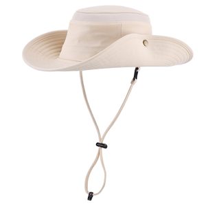 Zomerzonhoed UPF50+ Anti-UV met kinband, geschikt voor outdoor, vissen, wandelen, met aangepaste borduurlogo's, canvas vissershoed - Product Image 4