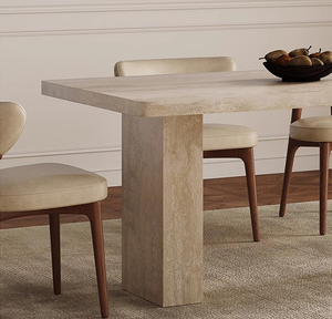 <span class=keywords><strong>2025</strong></span> mô hình mới sang trọng pháp Retro travertine dày đá tấm bàn ăn ý nhập khẩu travertine cho phòng ăn - Product Image 5