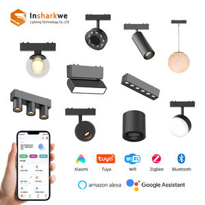 Ultra Mince Mince Moderne Tuya 2.4G Smart <span class=keywords><strong>LED</strong></span> Système Magnétique Cob Piste Lumière Conception Aluminium DC48V Maison Aimant Rail Spotlights - Product Image 2