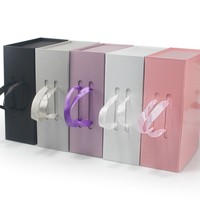 Boîtes cadeaux magnétiques rigides de luxe à impression personnalisée pour vêtements boîte à chaussures pliable en or rose couvercle à fermeture magnétique avec logo