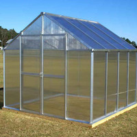 Vente en gros Abri de pluie Serre de jardin Mini serre de croissance en aluminium à pied Serre de jardin en polycarbonate