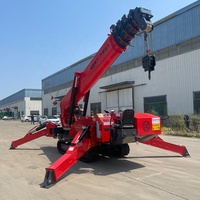 Nouvelle grue araignée, mur-rideau en verre, ascenseur télescopique, mini moteur hydraulique 8T 21m, fabriqué en Chine, certifié CE