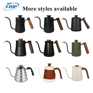 コーヒーケトル,ブラックグースネックコーヒーケトル,プレミアムウッドノブとハンドル醸造 - Product Image 6