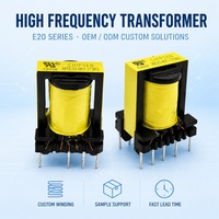 Transformateur d'alimentation en ferrite haute fréquence et haute tension de la série Chipsen E20, 220V 110V, certifié ISO9001, haute puissance