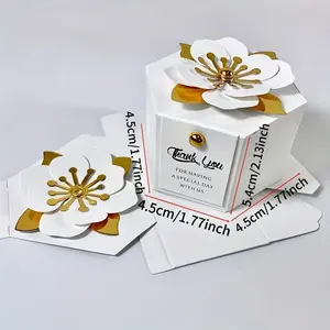 Scatola di caramelle nuziali esagonali Creative scatola di cioccolatini per feste Baby Shower confezione di decorazioni di nozze