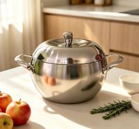 Ensemble de 5 casseroles en acier inoxydable 304 en forme de pomme - Ustensiles de cuisine en gros pour la maison