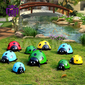 Lámparas de resina impermeables de alta calidad con forma de mariquita luminosa para jardín, parque, plaza, decoración navideña. - Product Image 6