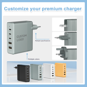 Bộ chuyển đổi du lịch 5 cổng USB C GaN sạc nhanh OEM ODM tùy chỉnh logo, bộ sạc đa cổng cho Iphone Macbook Samsung <span class=keywords><strong>Pixel</strong></span> Hp 160W - Product Image 5
