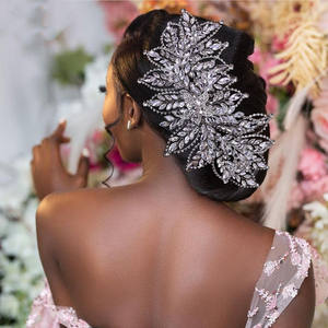 Kristal gelin tacı taç düğün saç aksesuarları gelin şapkalar el yapımı Rhinestone kafa kadın başlığı - Product Image 1