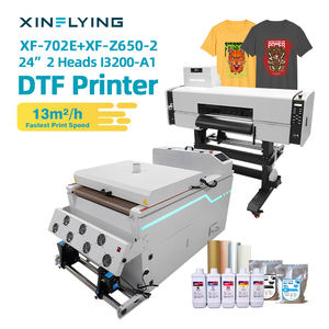 New 1 Year Warranty 24" <b>DTF</b> <b>Printer</b> Bundle 702E White Tshirt <b>Printer</b> Dual Heads I3200 Full-Automatic Machine - Product Image 1