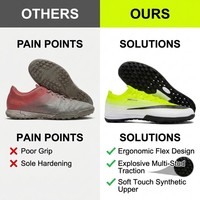 Tacos de Fútbol Personalizados con Amortiguación de Impactos, Zapatos de Fútbol TF para Entrenamiento en Césped Artificial, Crampones de Alta Calidad