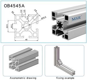China fabricante OEM 45x45mm 4545A alumínio T-entalhado perfil métrico série 45 simulador de corrida 2020 3030 4040 4545 #8132 - Product Image 2