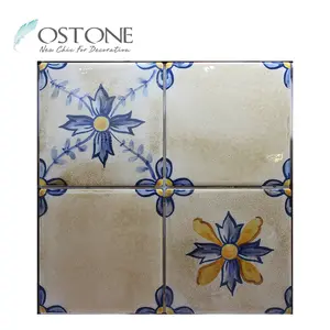 Beautiful Large Beige Flower Pattern Ceramic Bathroom Wall Tiles Price