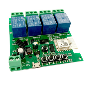 Interrupteur intelligent Tuya Zigbee 4 canaux, récepteur RF 433Mhz, interverrouillage, jog, auto-verrouillage, module de relais de commande à distance par application, compatible avec <span class=keywords><strong>Alexa</strong></span> - Product Image 1