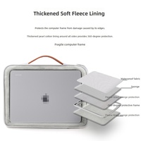 Housse pour ordinateur portable en nylon zippée, grande capacité, moderne, antichoc et résistante aux chutes, pour tablettes et sacs à main