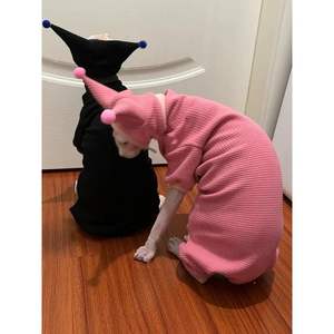 Combinaison pour animaux de compagnie en coton de luxe, mignonne et classique, style allemand bouclé, pour <span class=keywords><strong>chat</strong></span> et chiot, vêtements amusants pour animaux - Product Image 4