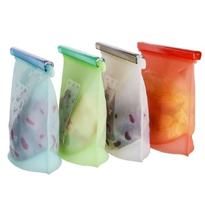 Eco Friendly Vacuum Leakproof Reusable Silicone Food Storage <b>Bags</b> - Product Image 1