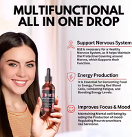 Gouttes liquides de Vitamine B12 Méthylcobalamine 5000mcg 2 fl oz Végétalien Sans gluten Action rapide OEM Marque privée