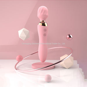 Seksartikelen voor vrouwen, wandmassager, magic wand, dual head dildo, G-spot stimulator, goedkope prijs, seksspeeltjes met verwarmingsfunctie. - Product Image 2