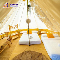 Tentes en toile pour l'extérieur, quatre saisons, avec poêle à bois, tente dôme de camping, tente de glamping de luxe, yurtes à vendre
