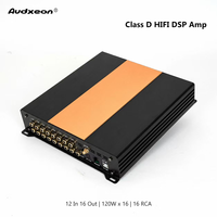 Amplificateur de voiture 12 canaux, DSP audio de voiture 16 canaux, 16x120W, égaliseur 31 bandes, qualité d'usine, classe D, 4Ω, amplificateur professionnel