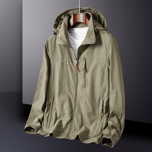Chaqueta Cortavientos para Hombre, Ligera, con Capucha, para Actividades al Aire Libre, Primavera/Otoño - Product Image 3