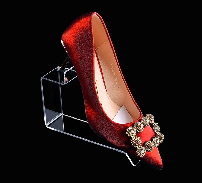 Présentoir de chaussures pour femmes, présentoir à talons hauts, présentoir en acrylique transparent pour magasin