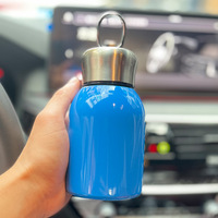 Botol Air Vakum Ganda Stainless Steel Bambu Ramah Lingkungan untuk Kembali ke Sekolah, Mug Portabel Outdoor dengan Cincin Angkat
