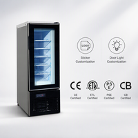 Réfrigérateur vertical compact Meisda SD36 36L, portable, à gaz/électrique, pour usage commercial, avec porte solide, pour crème glacée, hôtel, usage domestique