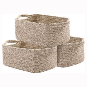 Corde de coton tissé enfants jouet <span class=keywords><strong>panier</strong></span> cadeau autoportant noël paniers de <span class=keywords><strong>rangement</strong></span> de pâques pour enfants pour le stockage et l'organisation - Product Image 1