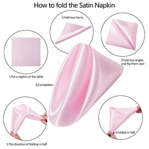 ผ้าเช็ดปากผ้าซาตินอีสเตอร์ลายกระต่ายสำหรับอาหารฤดูใบไม้ผลิและการล่าไข่ - Product Image 2