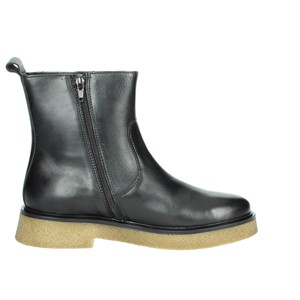 Stivaletti bassi da donna in pelle 6941 a punta Slip-On da neve con chiusura lacci tacco alto 5cm per l'autunno inverno in cotone da donna - Product Image 4