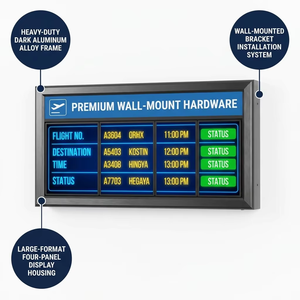 Terminal FIDS de Montaje en Pared Personalizado OEM, Sistema LCD Integrado Multipanel con Estado de Vuelo Codificado por Colores para Llegada al <span class=keywords><strong>Aeropuerto</strong></span> - Product Image 5