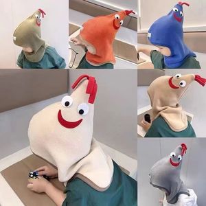 Cute Rooster Hat for Kids - <b>Knit</b> Cap with <b>Scarf</b> in One Autumn/Winter Warm Ear Protection Children Pullover Hat - Product Image 3