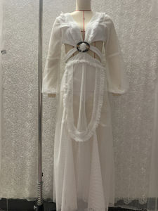 <span class=keywords><strong>Robe</strong></span> de plage <span class=keywords><strong>longue</strong></span> à col en V pour femmes, style Boho, collection printemps et été, dos nu, style bohémien, tenue de soirée, manches longues, 2022 - Product Image 3