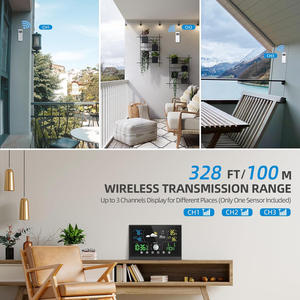 <span class=keywords><strong>Réveil</strong></span> mural d'anniversaire en plastique moderne uniquement aux États-Unis Affichage sans fil de la date/température/humidité Prévisions <span class=keywords><strong>météo</strong></span> <span class=keywords><strong>Station</strong></span> <span class=keywords><strong>météo</strong></span> - Product Image 3