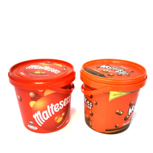 Cubeta de Plástico de 1 Litro para Helado, Envase Redondo de Plástico para Chocolate con Asa, Cubeta de Plástico IML para Clientes - Product Image 2