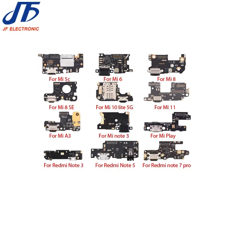 Wholesale Charging Port For Xiaomi Redmi Usb charger connector board note 2 3 4 5 6 6a 7 8 9 pro lite