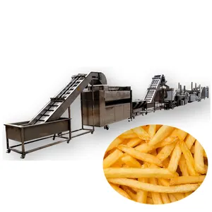 Top quality continuous snack frying french fries potato chips baking machine with low price