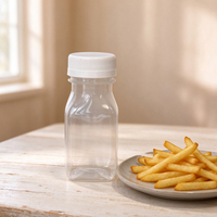 Bouteille vide pour shots bien-être biologiques pressés à froid, petite, 3,7 oz, en plastique PP transparent, pour shots énergétiques