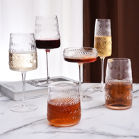 Verres à vin rouge carrés en cristal soufflé à la main de luxe Samyo Vintage Custom 630 ml grande capacité