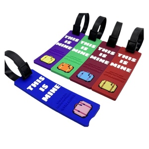 <span class=keywords><strong>Étiquette</strong></span> de <span class=keywords><strong>bagage</strong></span> personnalisée en PVC souple 3D mignonne pour promotion ou cadeau, idéale pour les voyages - Product Image 5