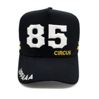 Casquette de camionneur personnalisée de haute qualité 5 panneaux en maille brodée en 3D Casquette de camionneur australienne à rayures latérales
