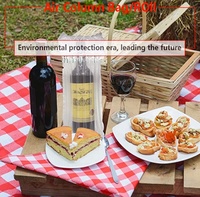 gonflables en rouleau, 2 pièces, écologiques, colonne de bulle d'air, protection de bouteille de vin, Film d'amortissement