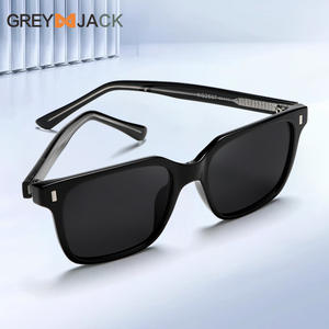 Lunettes de soleil Grey Jack, monture noire TR90, verres TAC, protection UV400, style carré unisexe KG2507 - Product Image 3