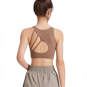 Soutien-gorge de sport sexy et tendance à dos nu, antichoc, en nylon et élasthanne de bonne qualité, antibactérien, pour fitness, gym et yoga, vente en gros - Product Image 2