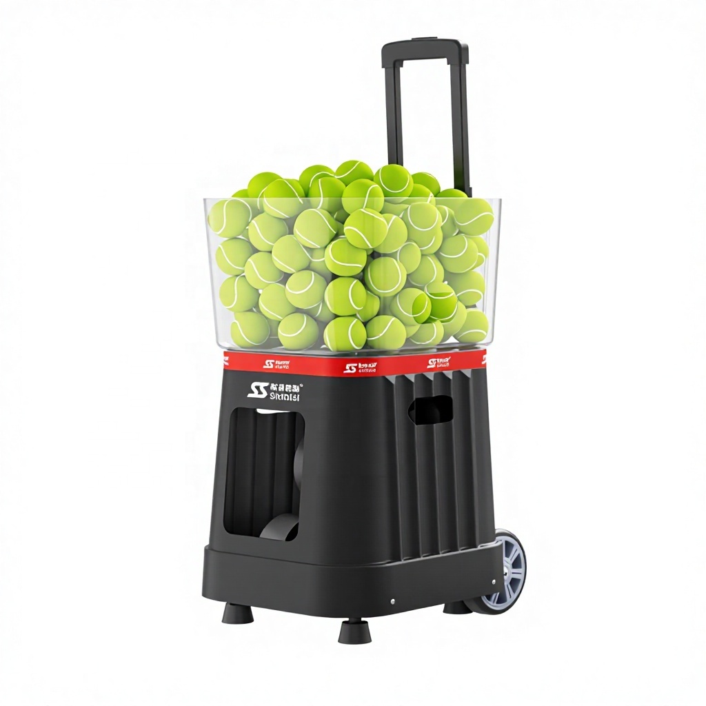 Intelligent Voice Control Tennis Ball Serving Machine Automatic Adjustable ABS Parameters Preset Training Programs