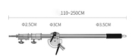 Bras de flèche robuste en acier inoxydable pour support de lumière 110-250cm support de barre transversale télescopique pour flash stroboscopique de studio