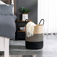 Panier à linge rond en corde de coton tressée, pliable, détachable, multifonctionnel, de haute qualité, personnalisé, pour le nettoyage des vêtements