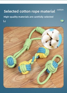 Köpek Oyuncağı Isırmaya Dayanıklı Örgülü Pamuk Halat Düğümlü Çiğneme Oyuncağı Küçük ve Büyük Irklar İçin Dayanıklı Evcil Hayvan Can Sıkıntısını Giderici - Product Image 4